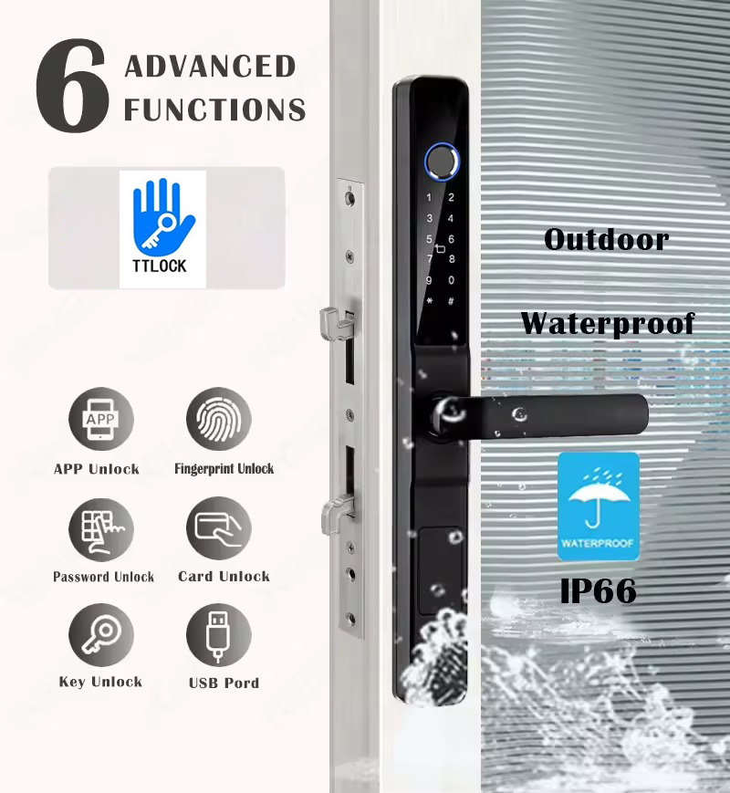Waterproof Fingerprint Smart L - Glass Door Hinge recensie en prijs