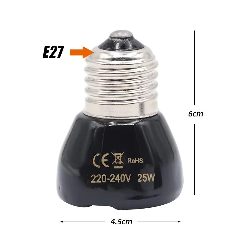 25/50/75/100W E27 Black Infrar - Ceramic Heat Emitter recensie en prijs