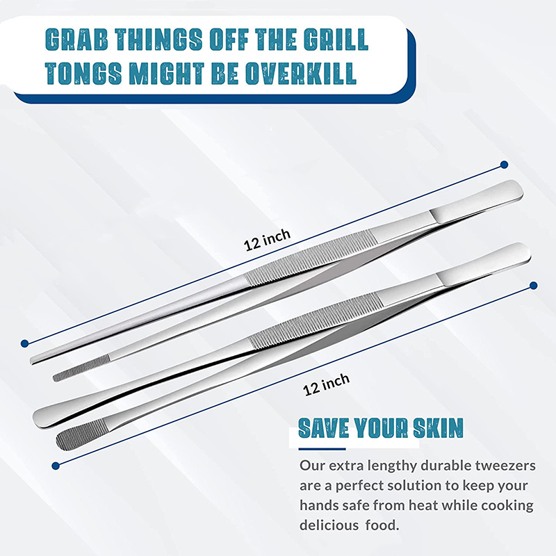 2Pcs 12-Inch Kitchen Cooking T - Feeding Tong Stainless recensie en prijs