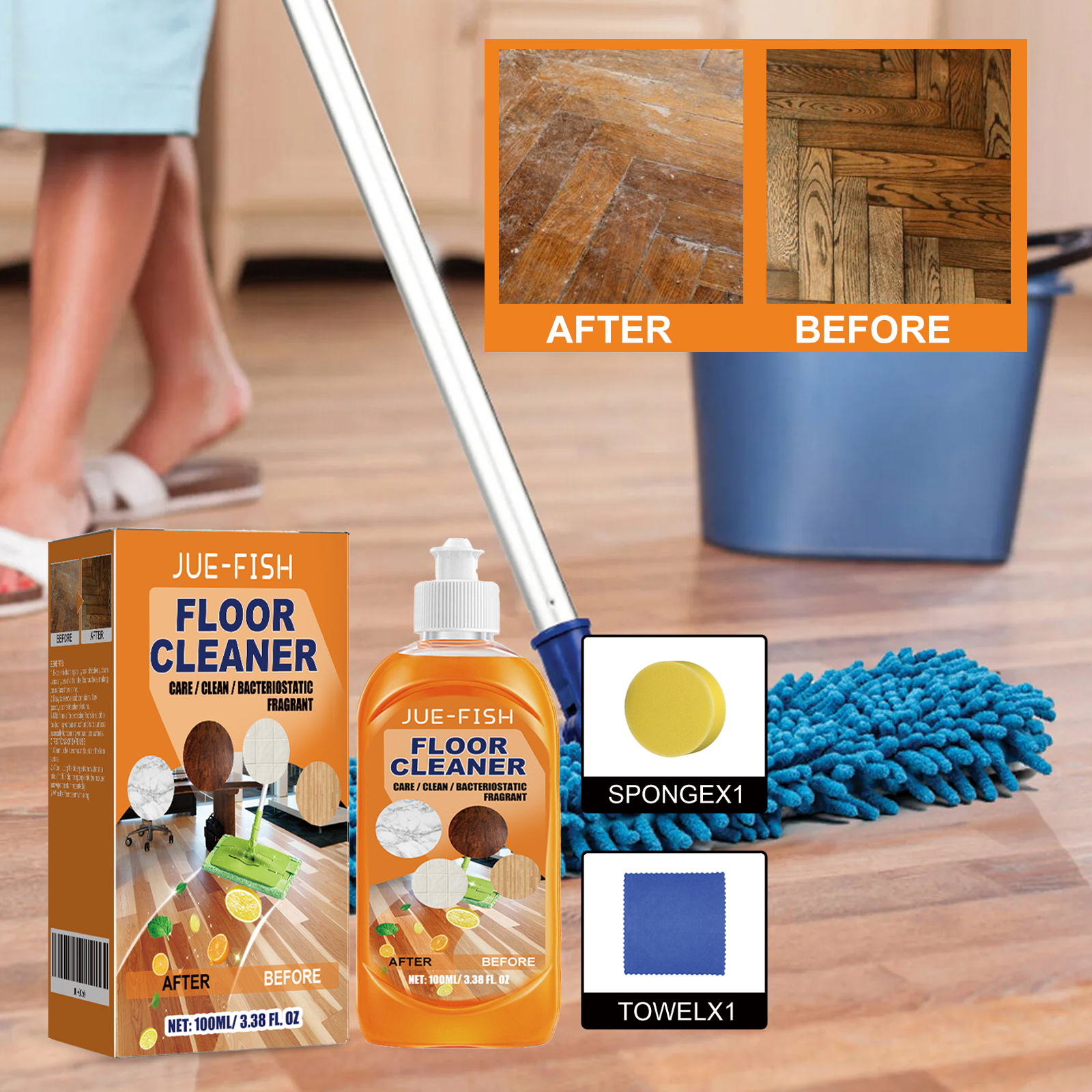 Jue Fish Floor Cleaner Set For - Ceramic Tile Floor recensie en prijs
