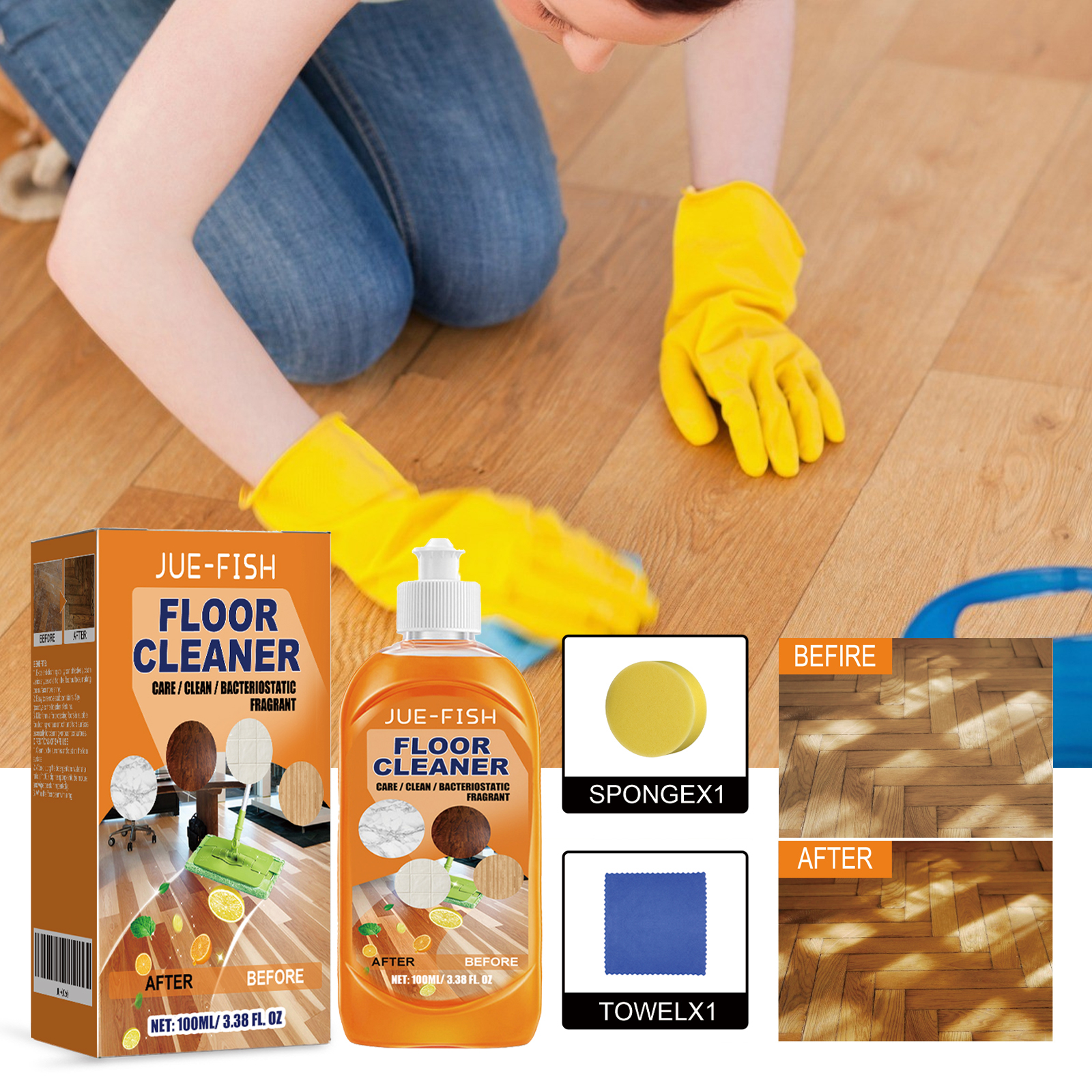 Jue Fish Floor Cleaner Set For - Ceramic Tile Floor recensie en prijs