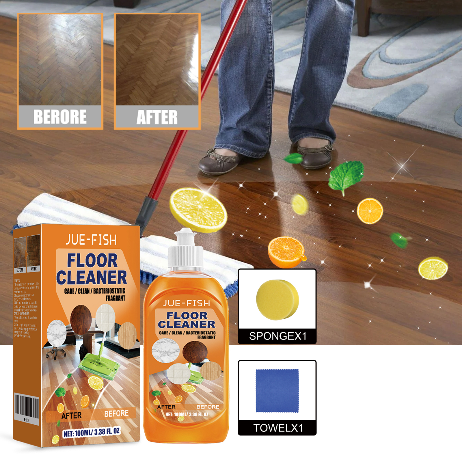 Jue Fish Floor Cleaner Set For - Ceramic Tile Floor recensie en prijs