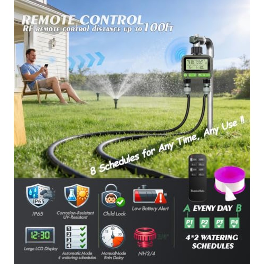 Smart Sprinkler Timer for Lawn - Timer Dual Outlet recensie en prijs