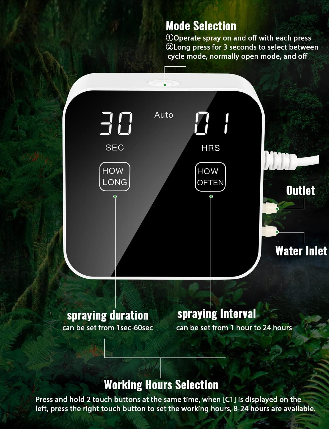 Automatic Rainforest Timing Sp - Misting Nozzle Reptile recensie en prijs