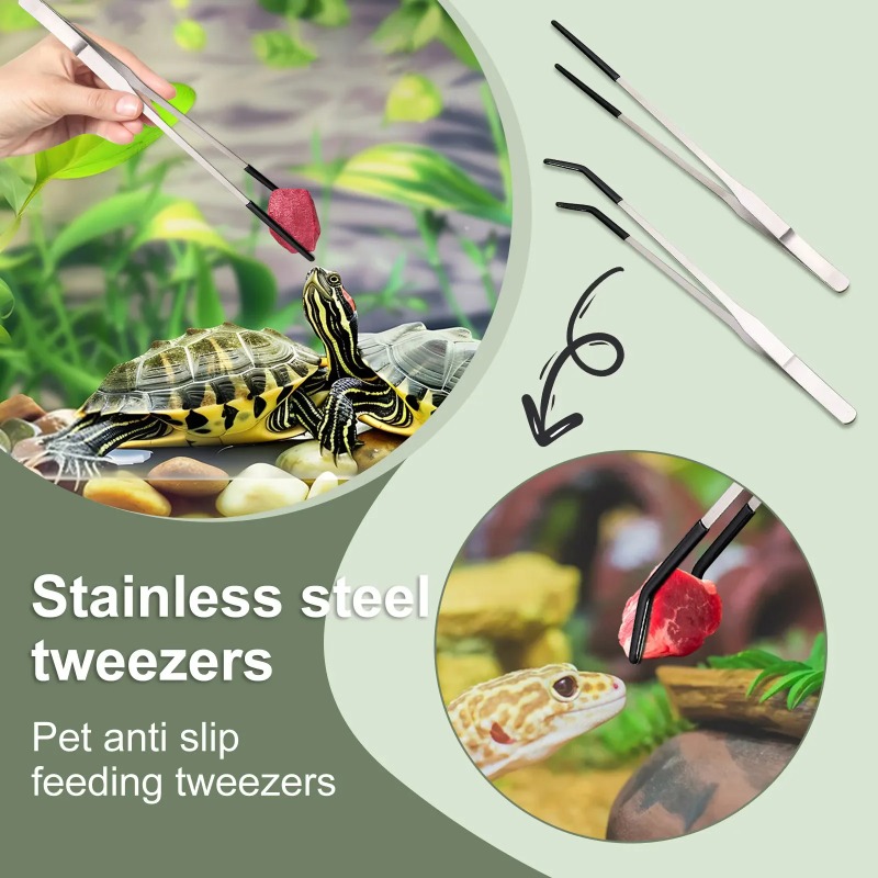 2Pcs Stainless Steel Tweezers  - Feeding Tong Stainless recensie en prijs