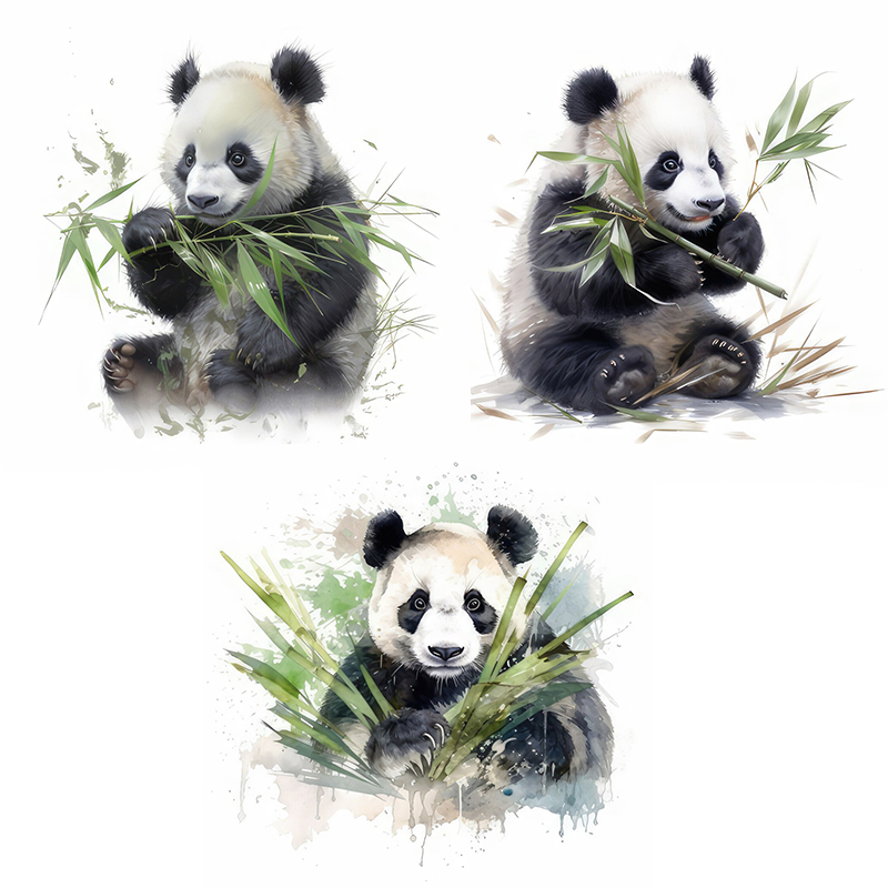 C76# Watercolor panda wall sti - Pvc Panel Background recensie en prijs
