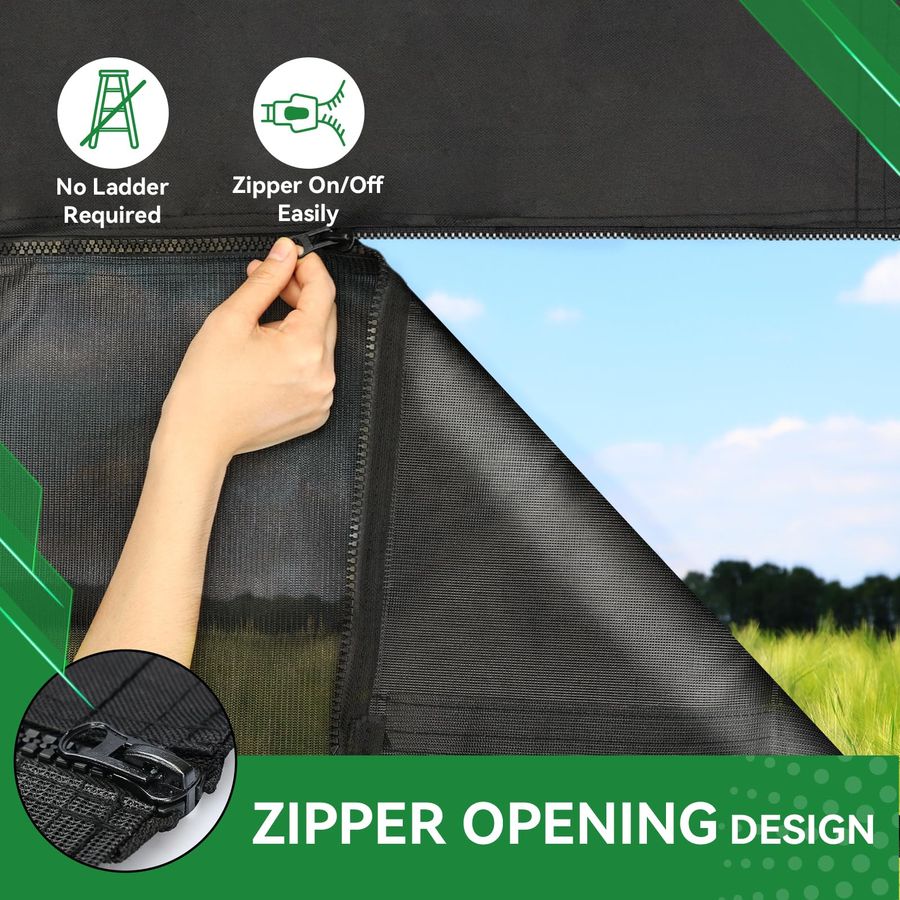 Awning Shade Screen with Zippe - Screen Top Mesh recensie en prijs