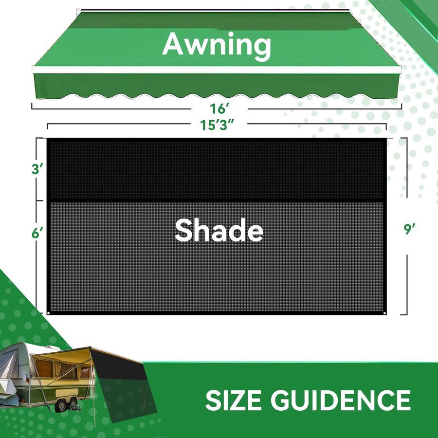 Awning Shade Screen with Zippe - Screen Top Mesh recensie en prijs